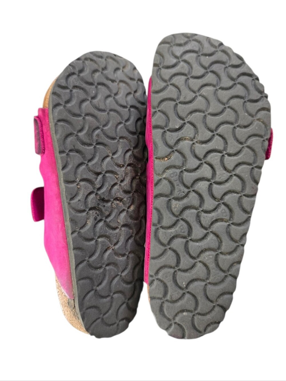 Birkenstock Arizona Fuchsia Oiled Leather Double-Buckle Slide Sandal Size 39/8 W - Picture 6 of 7